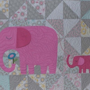 PDF E is for Elephant Quilt Pattern in a Digital PDF image 2