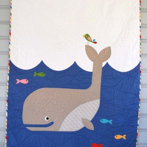 PDF W is for Whale Quilt Pattern in PDF for Digital Download