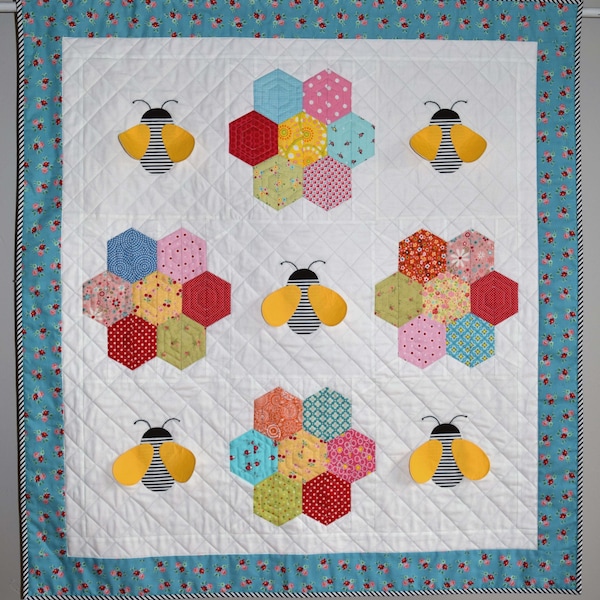 PDF Baby Bee Quilt Pattern in PDF for Digital Download
