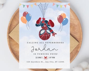 Invitation d'anniversaire Spiderman