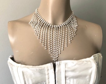 Rhinestone skirt mini belly chain body jewelry Necklace silver clear crystal body jewelry  bridal wedding