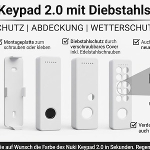 Nuki Keypad 2.0 cover (also for the new NFC model), weather and theft protection