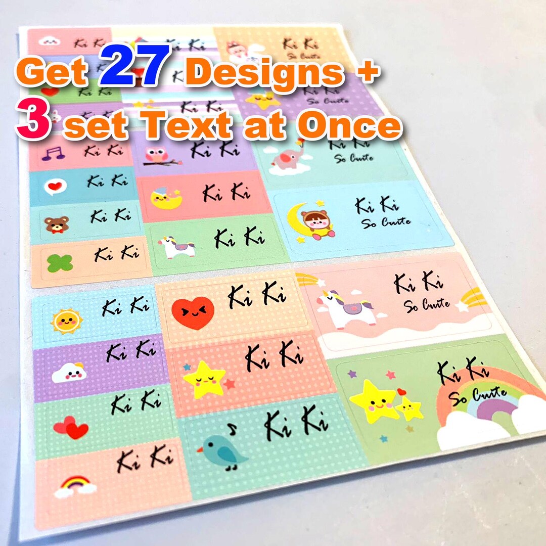 Personalized Name Tag Name Labels School Tag Waterproof Labels Name ...