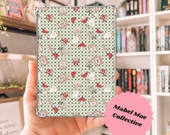 Cottagecore Kindle Insert: Geese, Strawberry, Gingham (Digital Download)