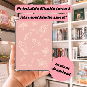 Coastal Kindle Insert: Beachy Seashell Design (Digital Download)