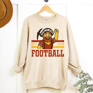 San Francisco Football Vintage Shirt, Sourdough Sam Sports Fan Apparel, Trendy Game Day Gift Unisex Football Sweatshirt