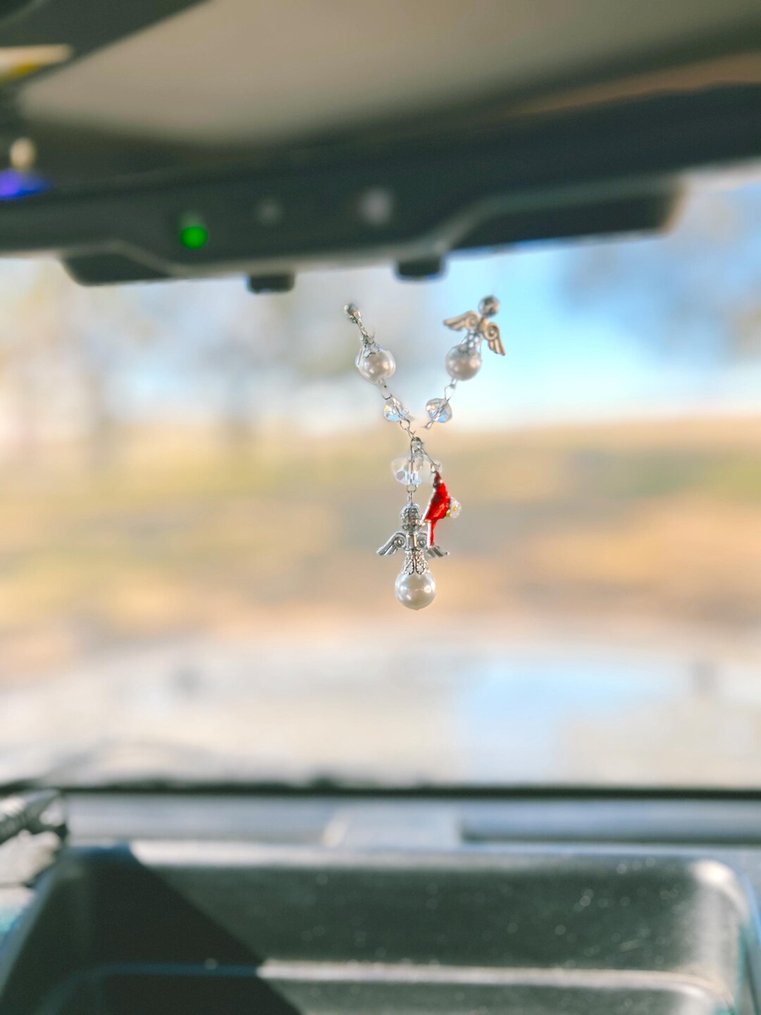 Cardinal or Bluebird Rearview Mirror Charm: Remembrance Gift - Etsy