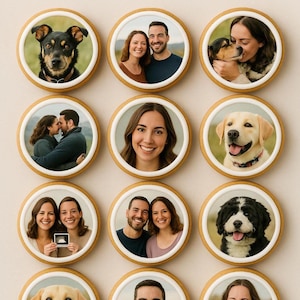 Aangepaste eetbare fototopper: 1.250, 1,5 inch, 1,875 inch, 2 inch, 3 inch en nog veel meer maten. Cupcakes, koekjes, cake pops, voorgesneden glazuur