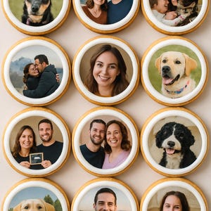 Custom Edible Images (Rectangular)- 3.5" x 1.875''  (10 per sheet) Edible Images, edible cake topper, personalized cake topper, Icing Sheet