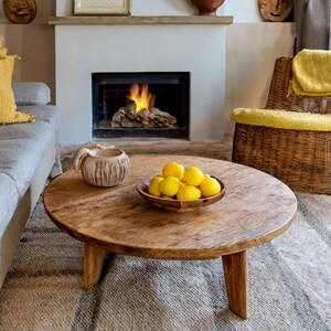 Handcrafted Rustic Wood Coffee Table: Farmhouse Living Room Accent