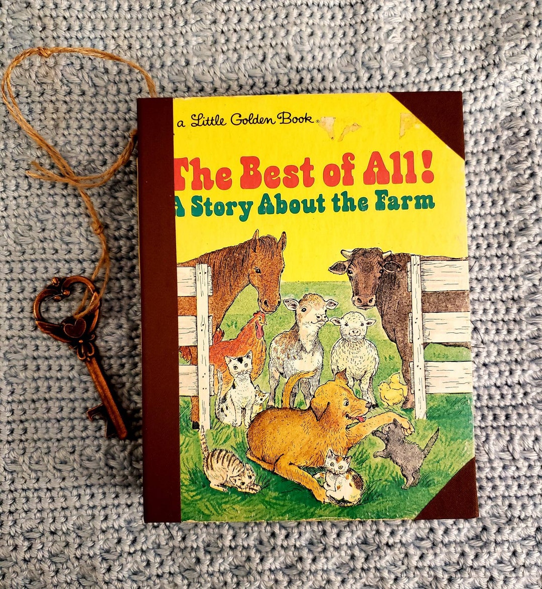 Junk Journal - Vintage Little Golden Book - A Story About the Farm - Etsy