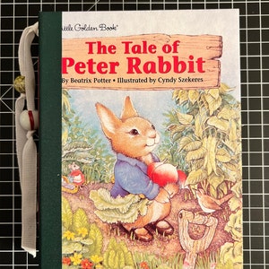 Junk Journal - Little Golden Book - The Tale of Peter Rabbit - Diary, Scrapbook, Planner, Memory Keeper - Easter Junk Journal w/extras