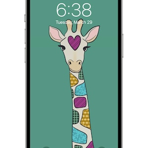 iPhone Wallpapers - niedliche entzückende wunderliche - bunte Giraffe - Giraffe Wallpaper