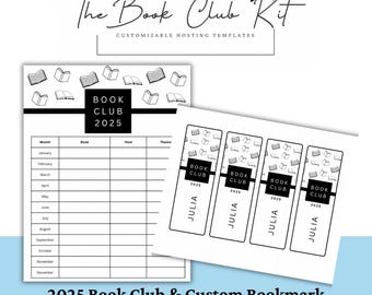Klassisk bokklubbskalender 2025 Anpassade bokmärken för bokälskare Bokhylla målarblad