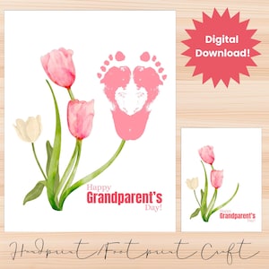 Handabdruck Großeltern-Tag, Geschenk für Großeltern, Geschenk für Großeltern, Geschenk für Großeltern, Großeltern-Kits für Enkelkinder