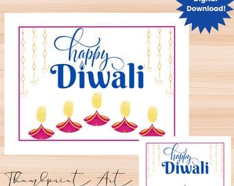 Diwali Day handprint, Diwali gifts, Diwali kids craft, Festival of Lights toddler craft, printable Diwali activity, fall craft for toddlers