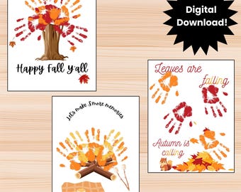 Fall Handprint Craft, Thanksgiving Handprint Craft, Fall Toddler