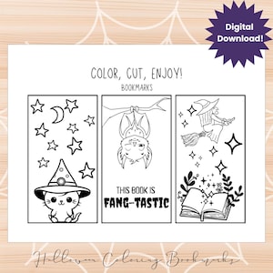 Halloween bookmarks printable, Halloween activity, Halloween coloring bookmarks, ghost bookmarks printable, cute ghosts bookmarks coloring