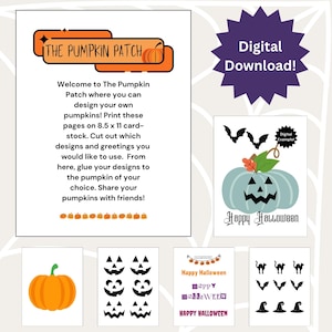 Pumpkin printable craft, build a pumpkin, kids Halloween craft, build a pumpkin fall activity for kids, preschool activity center, fall art