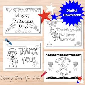Happy Veterans Day-kaart, Veterans Day-bedankkaart, kleurplaat afdrukbaar, patriottische Veterans Day kleurplaten, kleurplaten voor kinderen