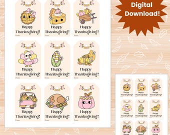 Thanksgiving tags printable, Thanksgiving tags for students, Thanksgiving gift tags, Thanksgiving party favors, Thanksgiving bag tag