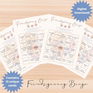 Friendsgiving bingo printable, diy Friendsgiving bingo, fall bingo, printable Friendsgiving party games, bingo for adults, bingo cards