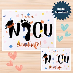 NICU footprint crafts, NICU graduate, leaving NICU sign, Nicu graduation gift, Nicu keepsake, nicu baby feet, preemie keepsake