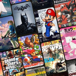 100 Gaming Posters Video Games- Vintage & Modern _ Video Game Prints - Videogame Gaming Decor - gamer room decore - Gamer Wall Art - gam e