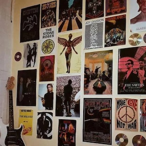 100 Classic Rock Band Poster - Vintage Musik Wand Kunstsammlung, kultige Rock Kunstwerk, perfektes Geschenk für Musikliebhaber, Innendekoration.