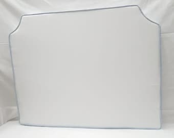 Headboard 3" thick Custom Headboard light blue Edge Piping For Dorm Room