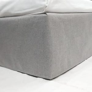 Jute Fabric Bed skirt Continuous Wrap Around Bed skirt