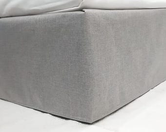 Bedrok van jutestof Doorlopende bedrok rond bed