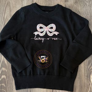 Applique Monogram Sweatshirt, Personalized Cotton Sweater