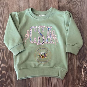 Applique Monogram Sweatshirt, Personalized Cotton Sweater