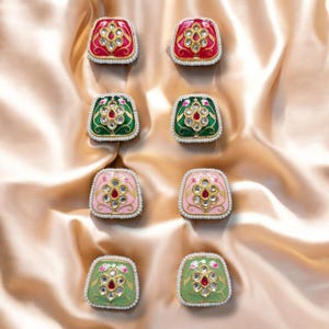 Boucles d&#39;oreilles indiennes ethniques | Boucles d&#39;oreilles traditionnelles allemandes en argent | Boucles d&#39;oreilles de tous les jours | Boucles d&#39;oreilles | Cadeaux de demoiselle d&#39;honneur | Boucles d&#39;oreilles artisanales