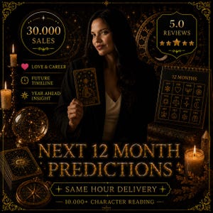 Framtidsprognoser för kommande 12 månader, framtida tarotläsning, psykisk framtidsläsning, tarotläsning samma dag, läsning inför året
