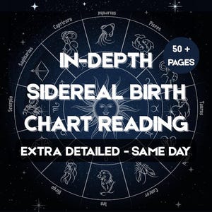 Vedic Astrology Birth Chart Reading - 50+ Pages Detailed Sidereal Birth Report - Sidereal Astrology - Custom Vedic Chart - Natal Chart