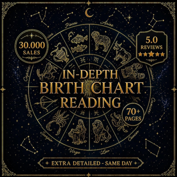 Detailed Birth Chart Analysis, In Depth Natal Chart Reading, Astrology Reading, Birth Chart Astrology Reading, Same Day Birth Chart Reading