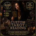 Custom Tarot Reading, Same Hour Psychic Reading, Accurate Love Tarot, Career, General & Intuitive Reading, Personalized Insight