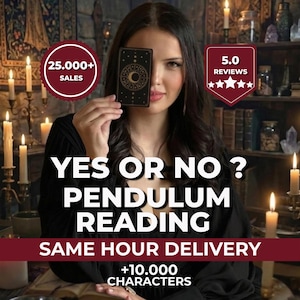 Lectura de péndulo de sí o no a la misma hora, una pregunta de sí o no a la misma hora, lecturas psíquicas, predicción de respuesta de sí o no a la lectura de péndulo
