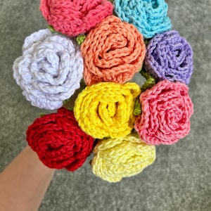 Handmade Crochet Rose: Everlasting Floral Gift (6x25cm)