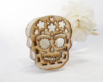 Sugar Skull 4-inch Laser-cut Lantern Kit for LED Tealights