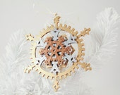 Classic 5-inch Steampunk Snowflake Gears Ornament