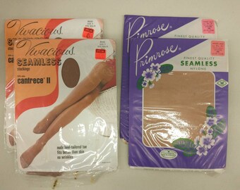 Lot of 4 pairs vintage stockings, probably 1970s