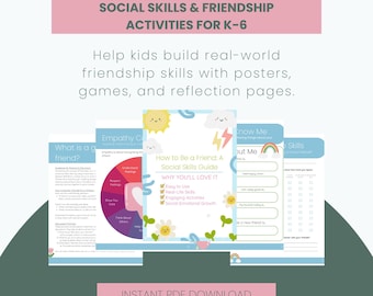Friendship Skills Guidebook: SEL Activities & Lessons for Kids K-6 (PDF Download)