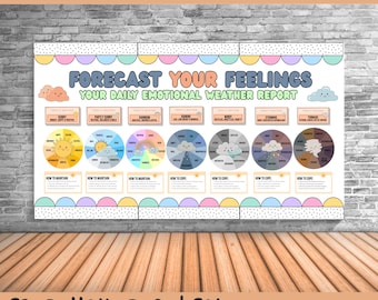Weather Emotions Wheel SEL prikbordkit: copingstrategieën in de klas (pdf-bestanden)