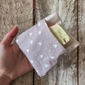 Saco impermeável para sabonete sólido ou shampoo | Estojo para guardar sabonete de viagem | Saboneteira ecológica | Porta cosméticos sólido zero desperdício