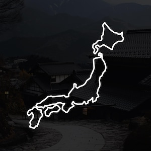 Japan Outline Silhouette JDM Japanese Transfer Window Decal Cars Trucks SUV Drifting Japanese Anime Bumper Stickers Gift For Him Kanji