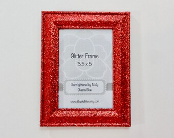 Red Glittered Picture Frame 3.5 x 5