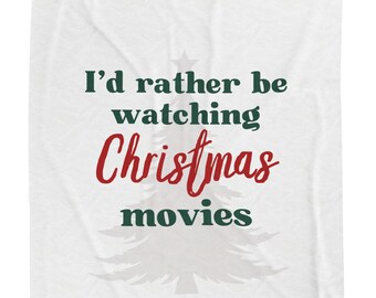 Manta de terciopelo con películas navideñas, manta navideña, manta acogedora, regalo de Navidad, decoración de invierno, manta para la noche de películas